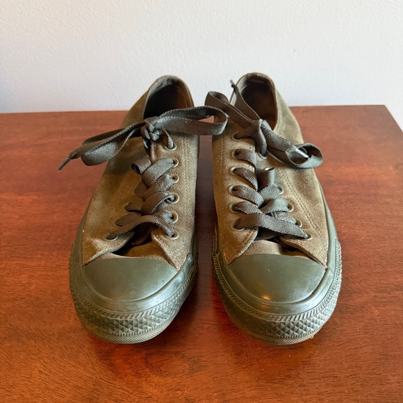 Converse Dark Green Suede Sneakers - Picture 3 of 6